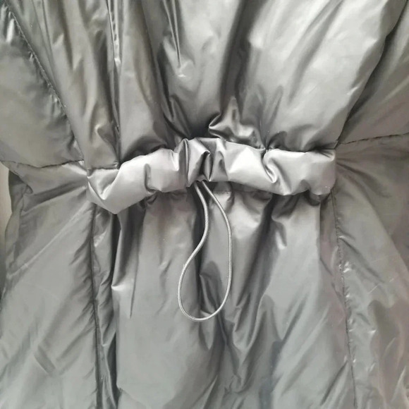 Zara Long Black Puffer  Coat Faux Fur Trim Hood XS - Picture 5 of 13